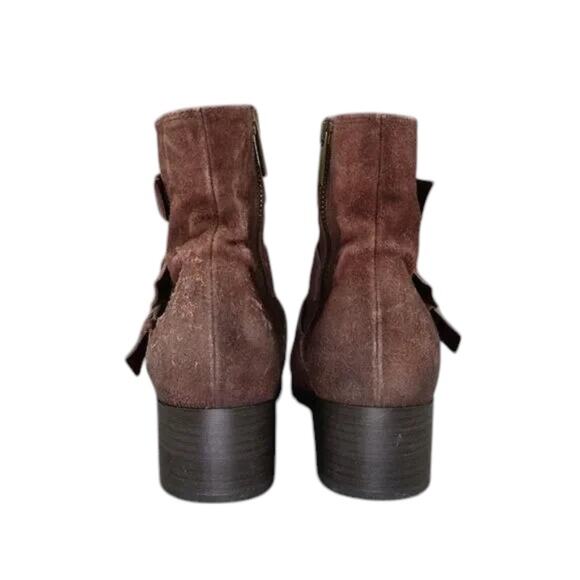 Clarks Shoes Womens 7 Bootie Fashion Buckle Strap Zip Leather Brown Elvina Haze - Picture 5 of 15